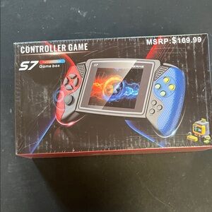 Game Box Handheld Console - Vibrant Red and Blue. 620 classic games.       Box B